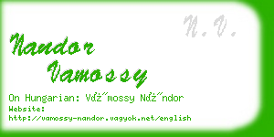 nandor vamossy business card